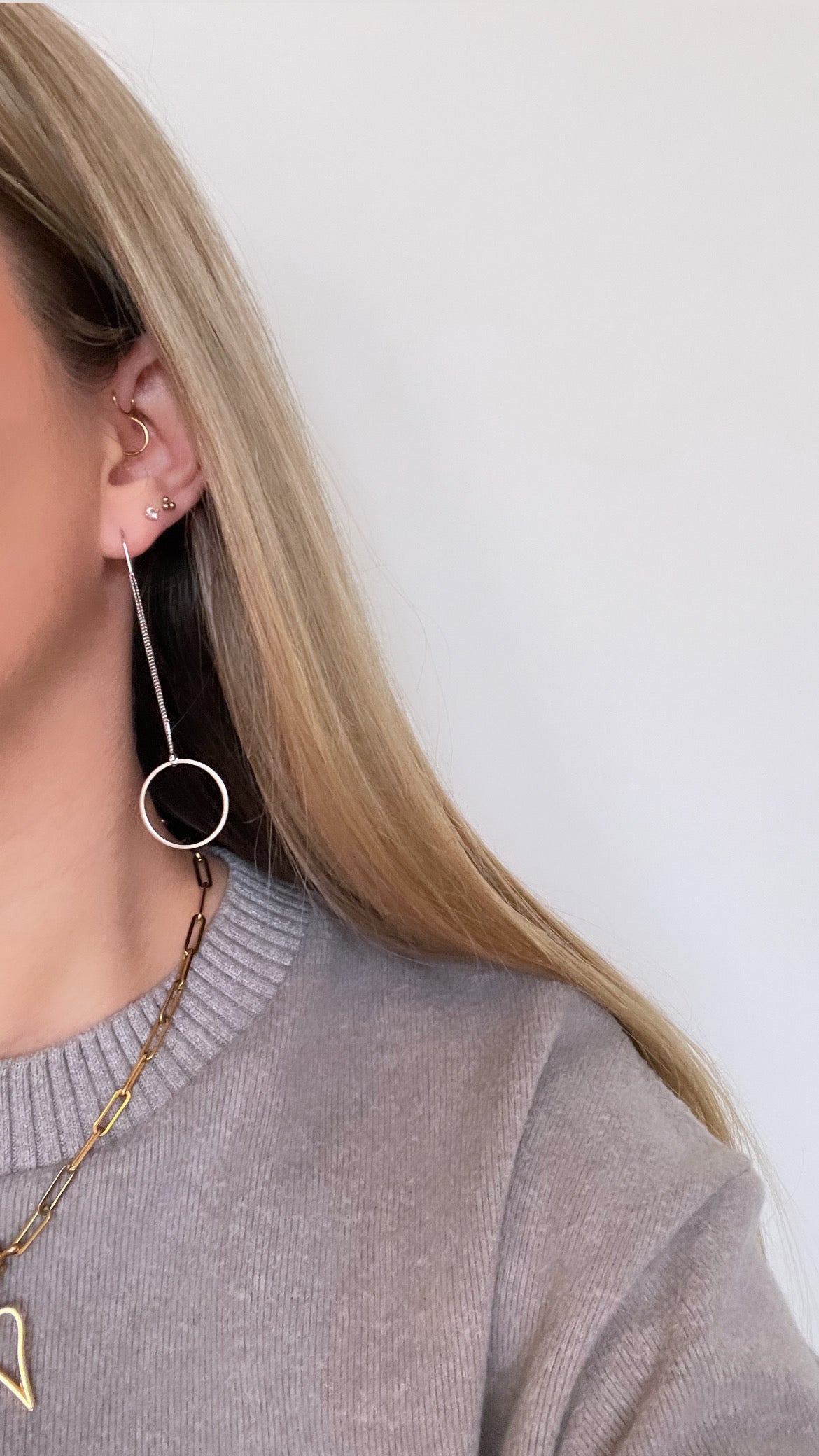 Ear chain silver