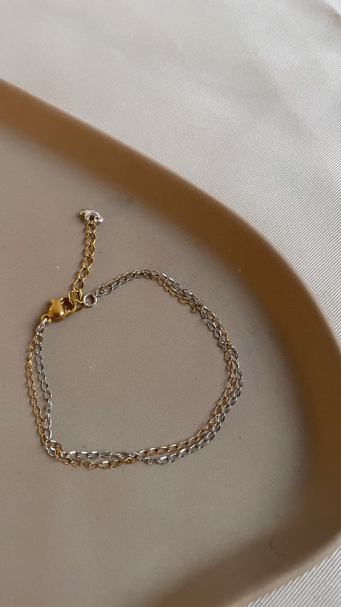 Silver & gold bracelet