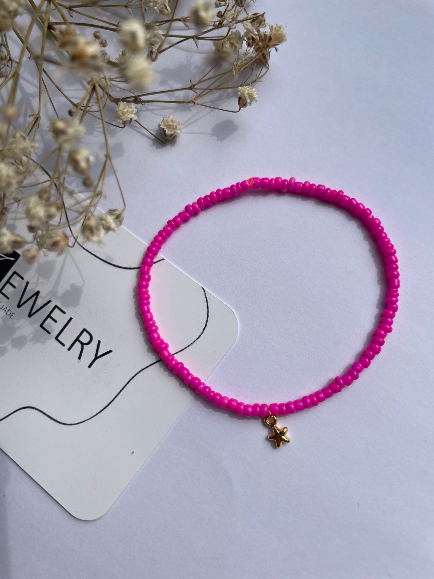 Armbandje roze mini