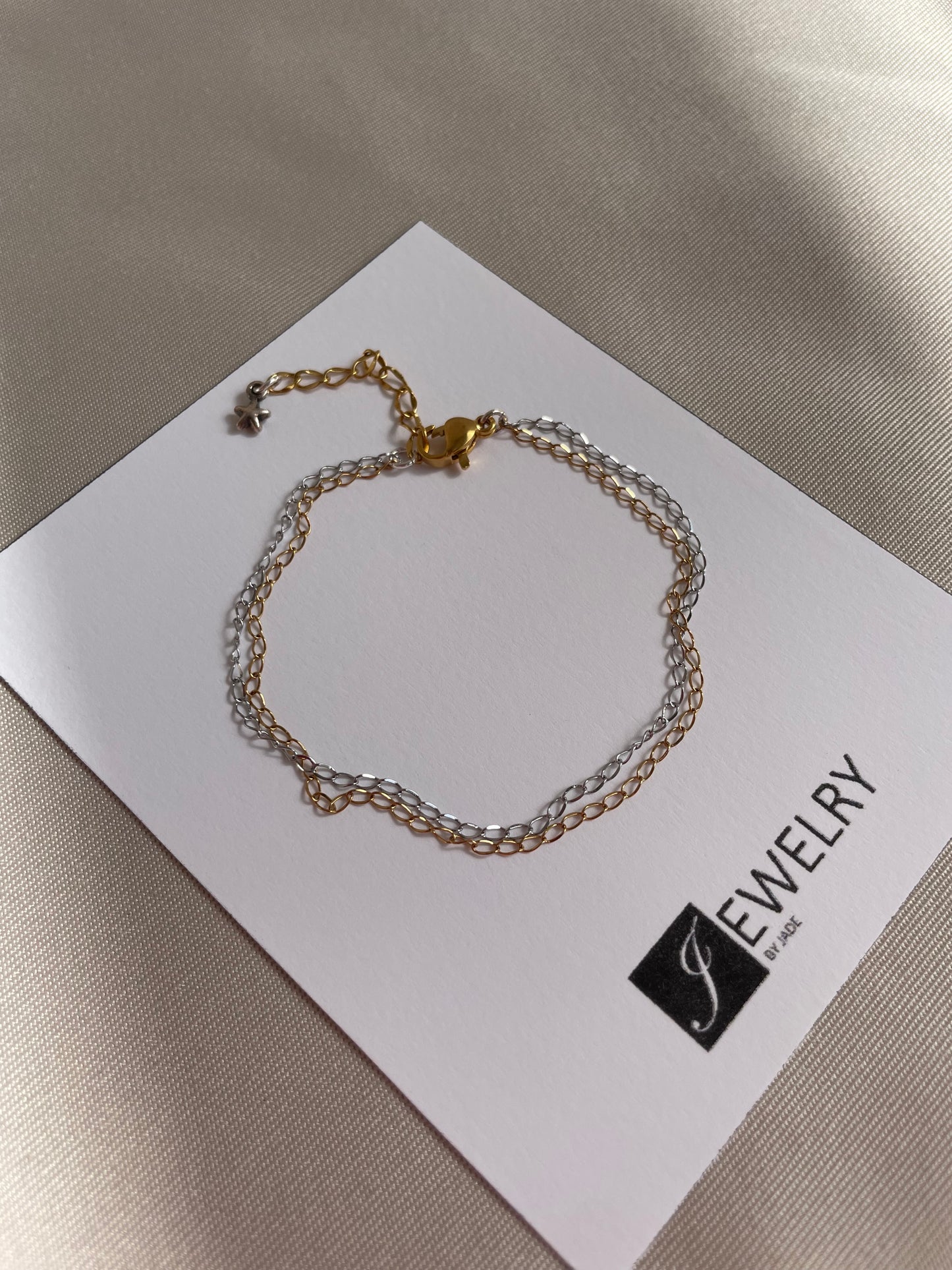 Silver & gold bracelet
