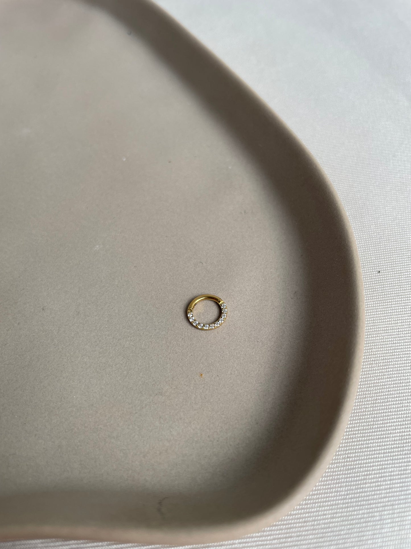 Piercing hoop diamonds