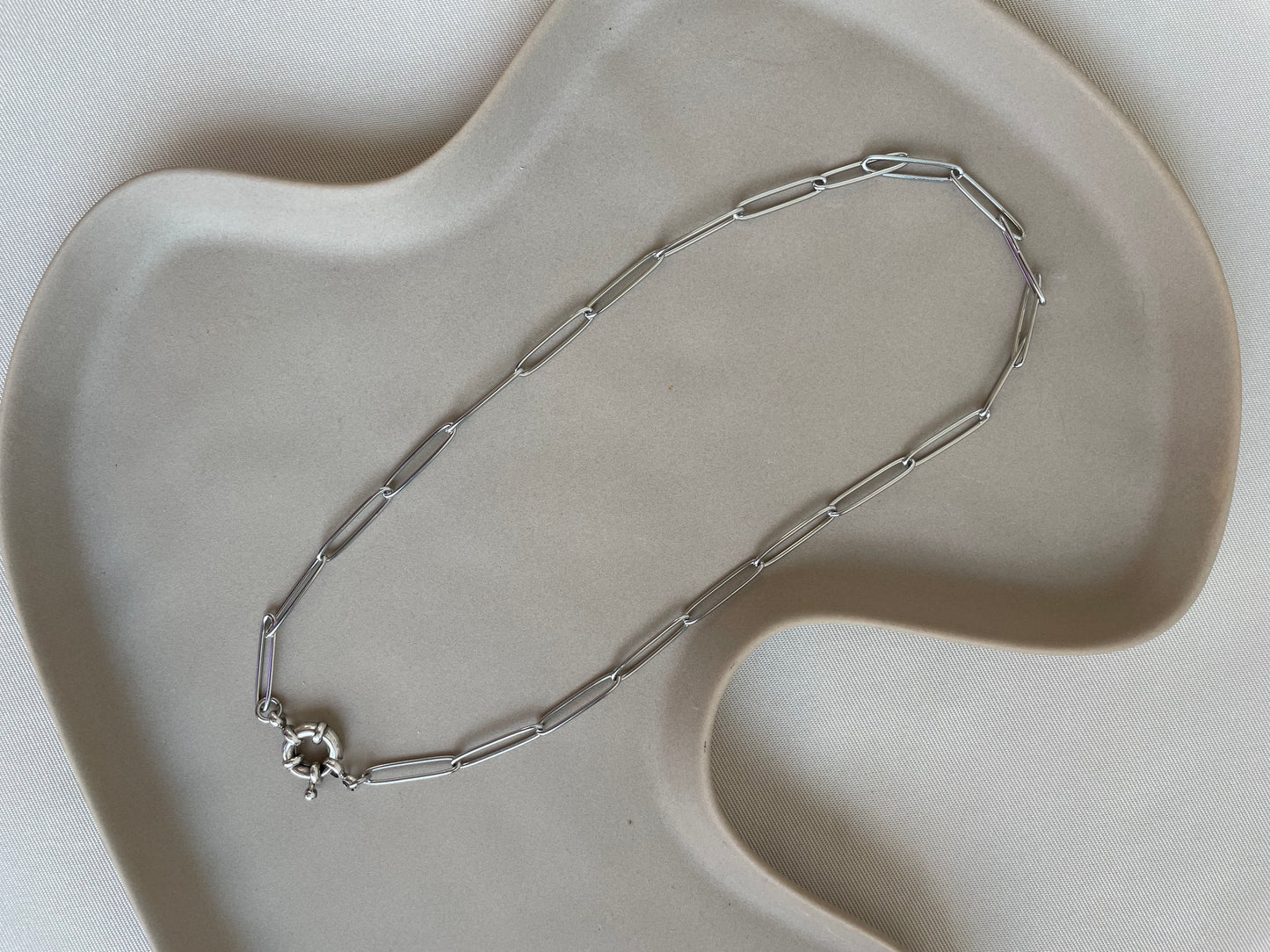 Silver chain necklace