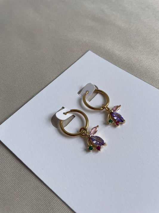 Colour sparkle hoops