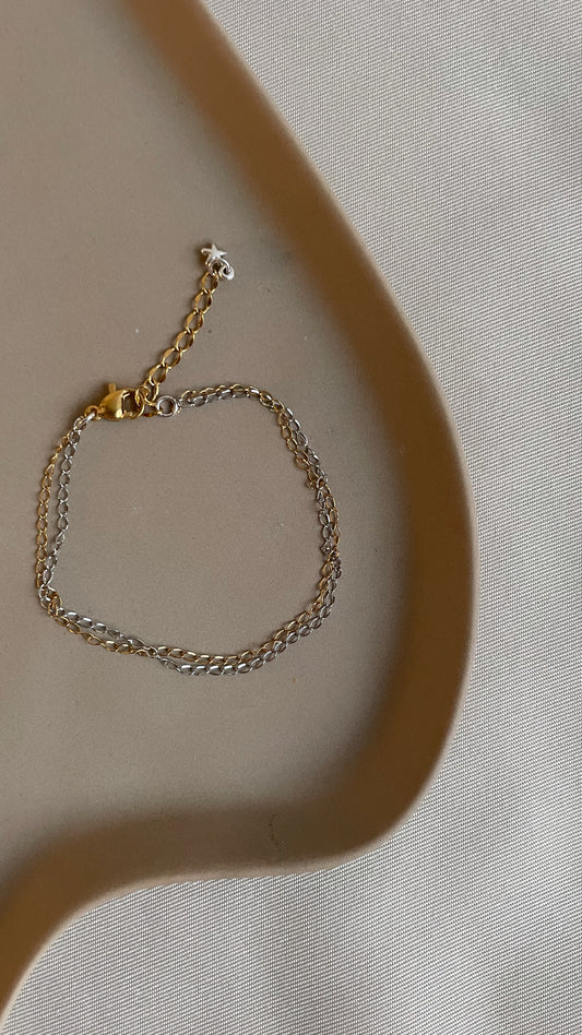 Silver & gold bracelet