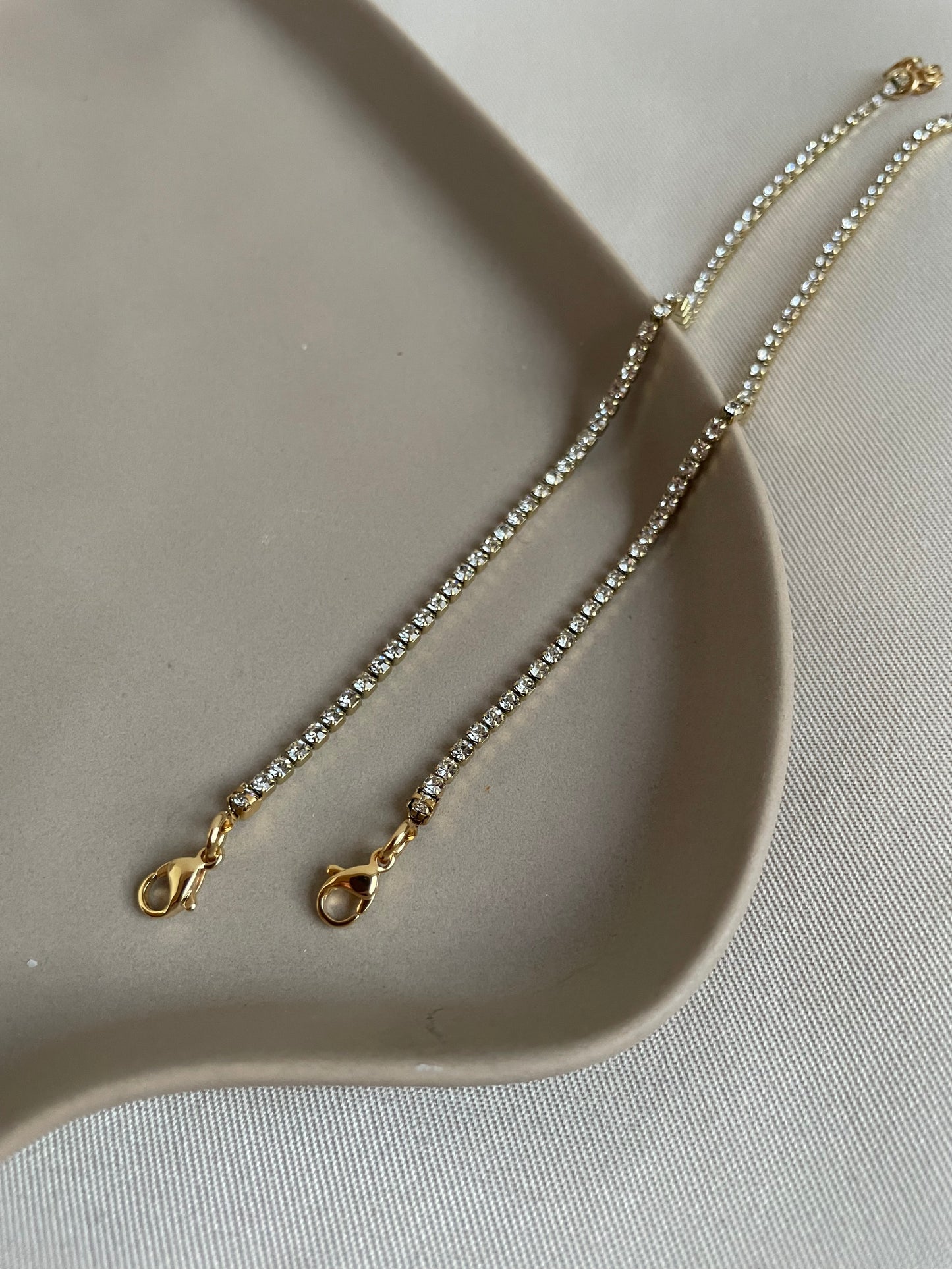 Tennis bracelet gold/diamond