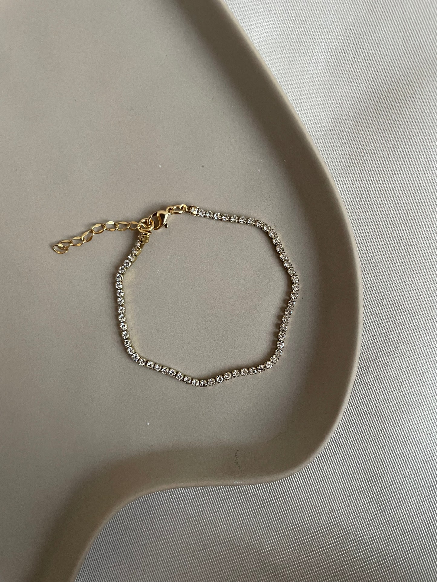 Tennis bracelet gold/diamond