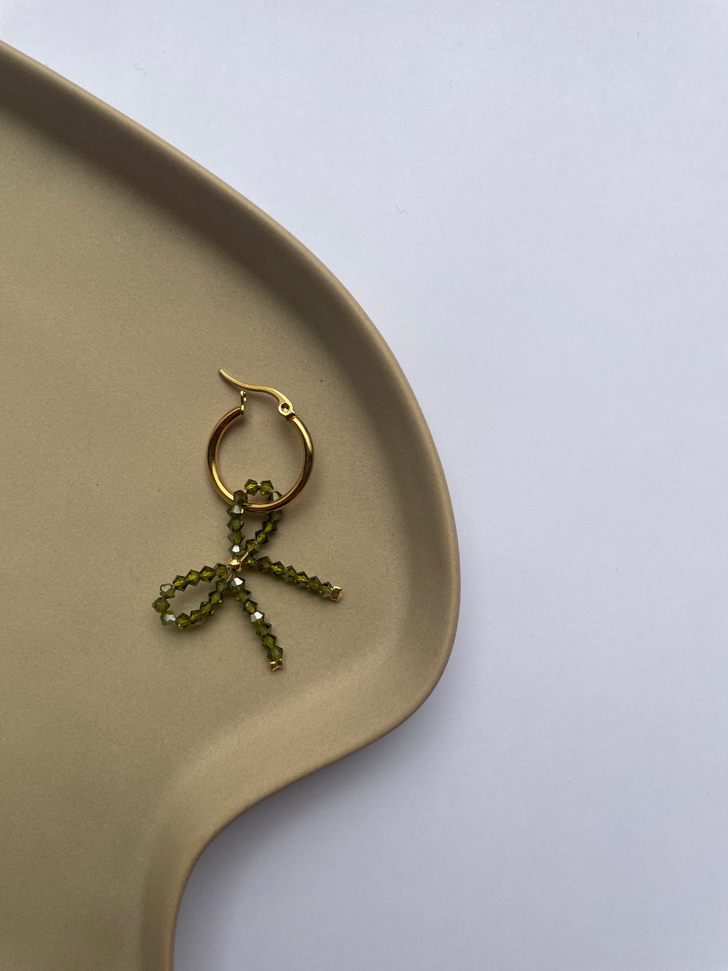Green Swarovski bow