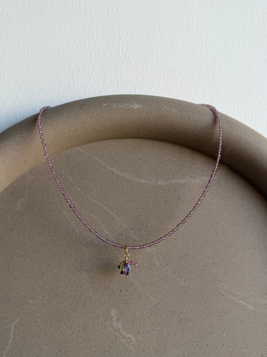 Violet garden necklace