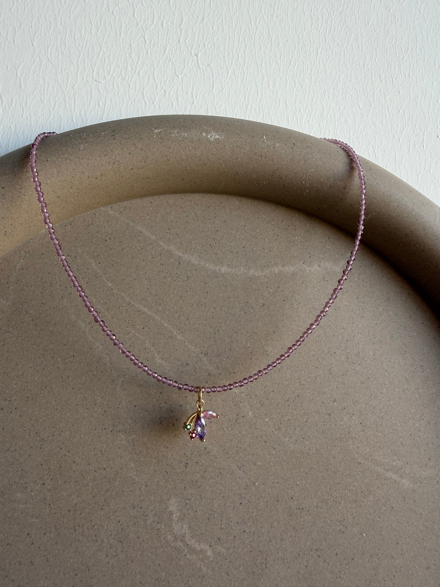 Violet garden necklace