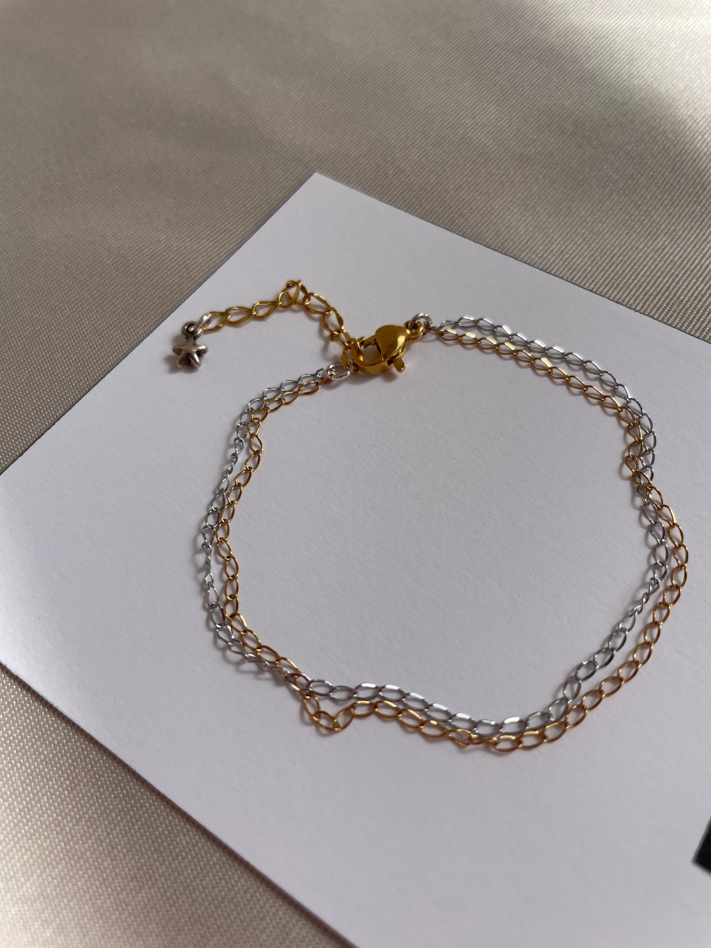 Silver & gold bracelet