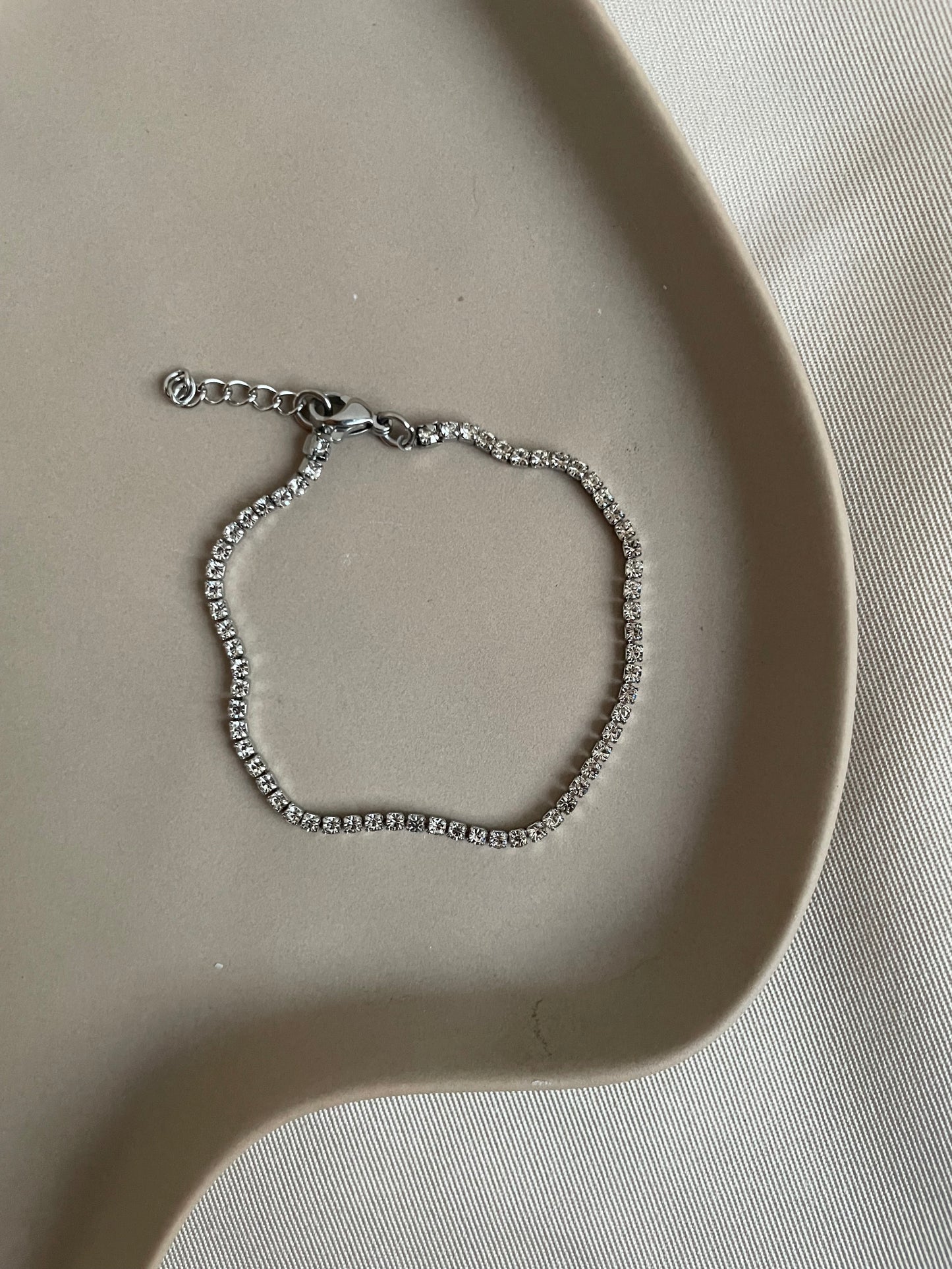 Tennis bracelet silver/diamond