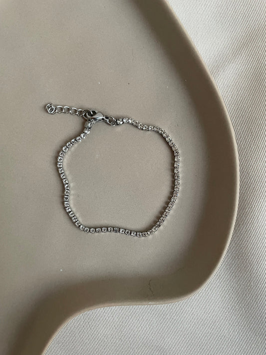 Tennis bracelet silver/diamond