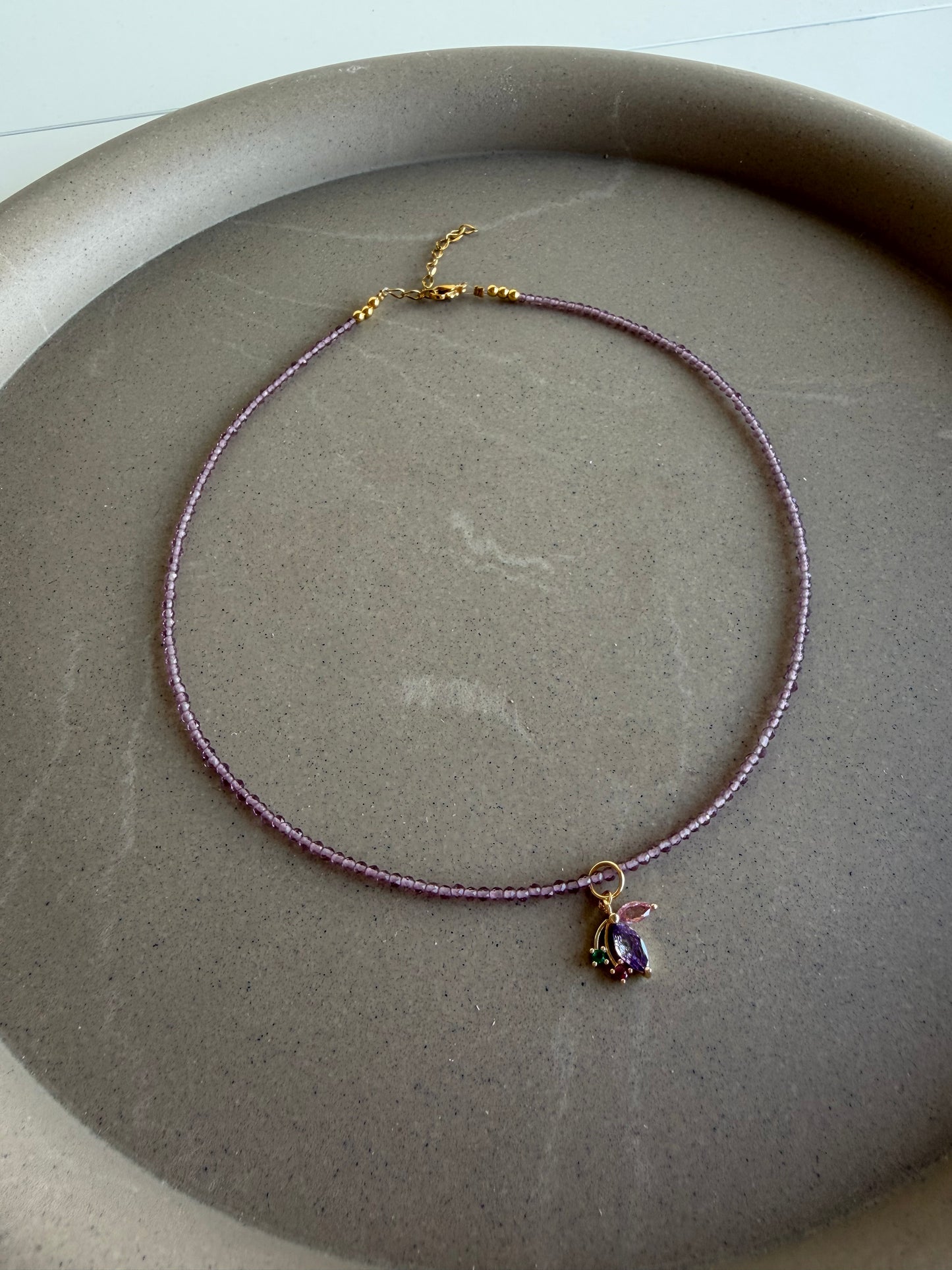 Violet garden necklace