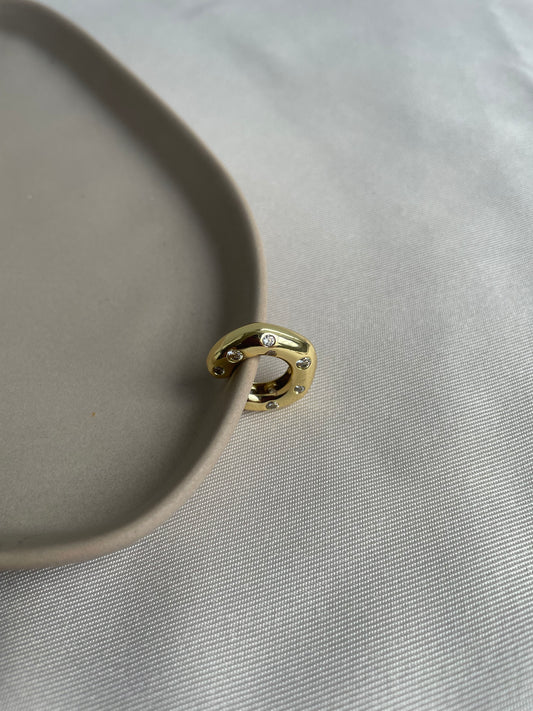Ear cuff gold&diamond
