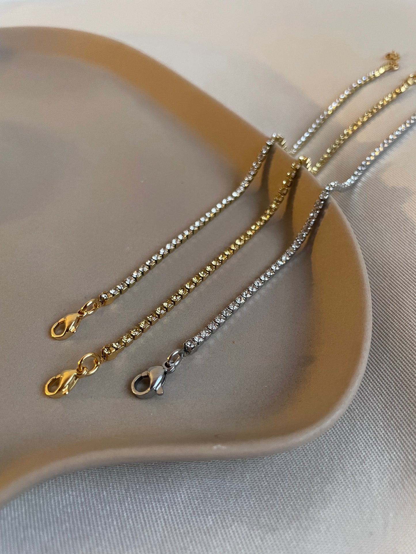 Tennis bracelet gold/diamond