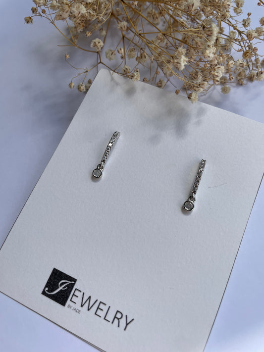 Oorstekers curved silver